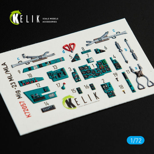 MiG-23 ML/MLA  interior 3D decals for ClearProp kit