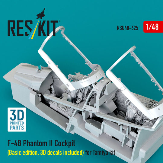 F-4B Phantom II Cockpit (Basic edition, 3D decals included) (3D Printed) for Tamiya