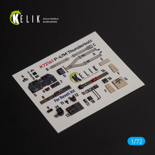 P-47M Thunderbolt- interior 3D decals for Revell kit