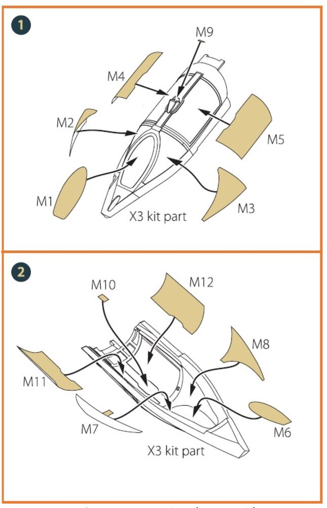 MiG-23ML, MLD, P, MLAE painting mask for CP kits
