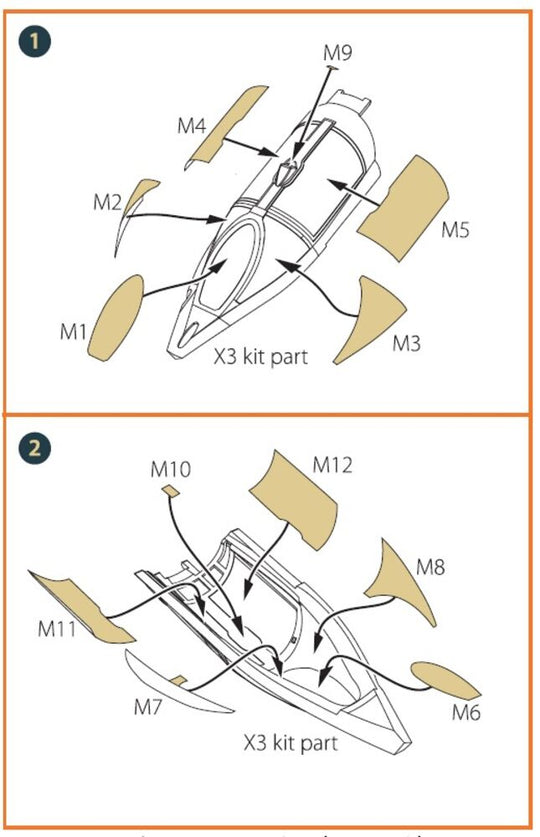 MiG-23ML, MLD, P, MLAE painting mask for CP kits