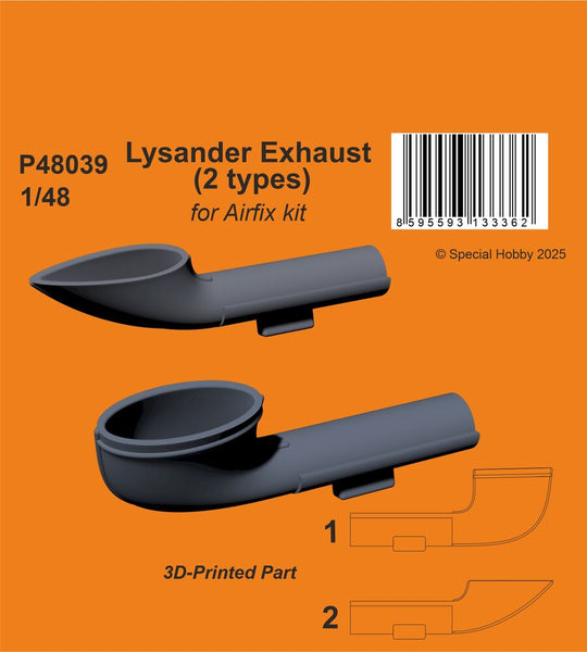 Lysander Exhaust (2 types) for Airfix