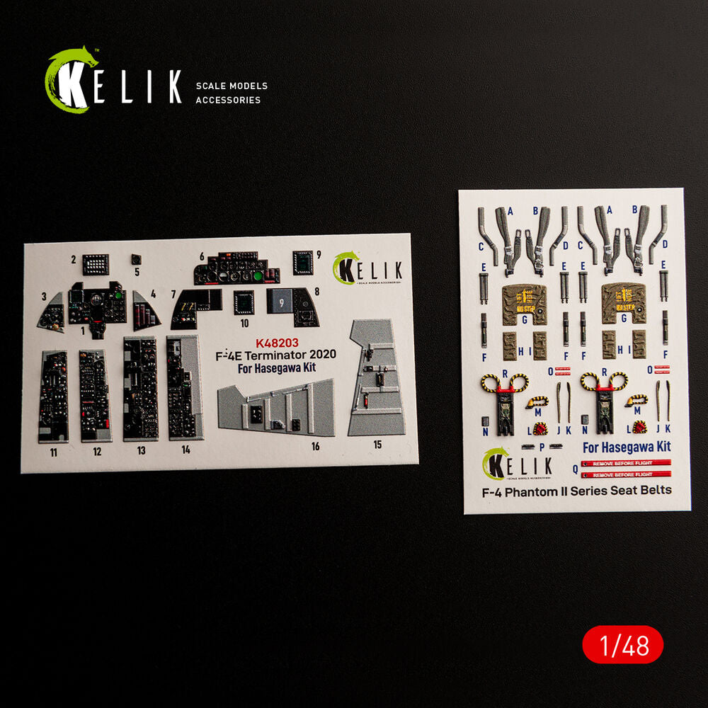 F-4E Terminator - interior 3D decals for Hasegawa