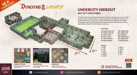Dungeons & Lasers Starter Set: UNDERCITY HIDEOUT