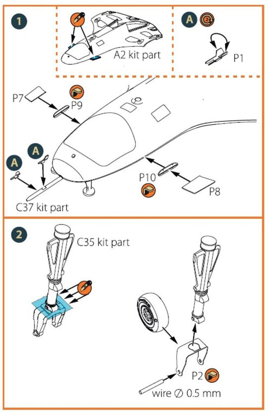 TB.2 PE parts for CP kits
