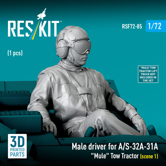 Male driver for A/S-32A-31A Mule Tow Tractor (scene 1) (1 pcs) (3D Printed)