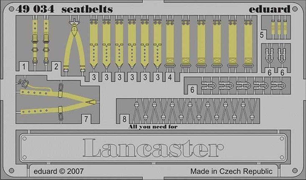 Lancaster seatbelts für Tamiya-Bausatz