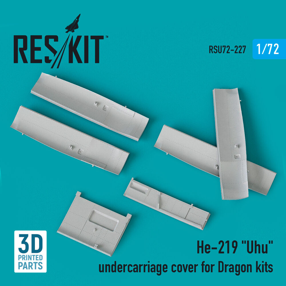 He-219 Uhu undercarriage covers for Dragon kit (3D Printed)