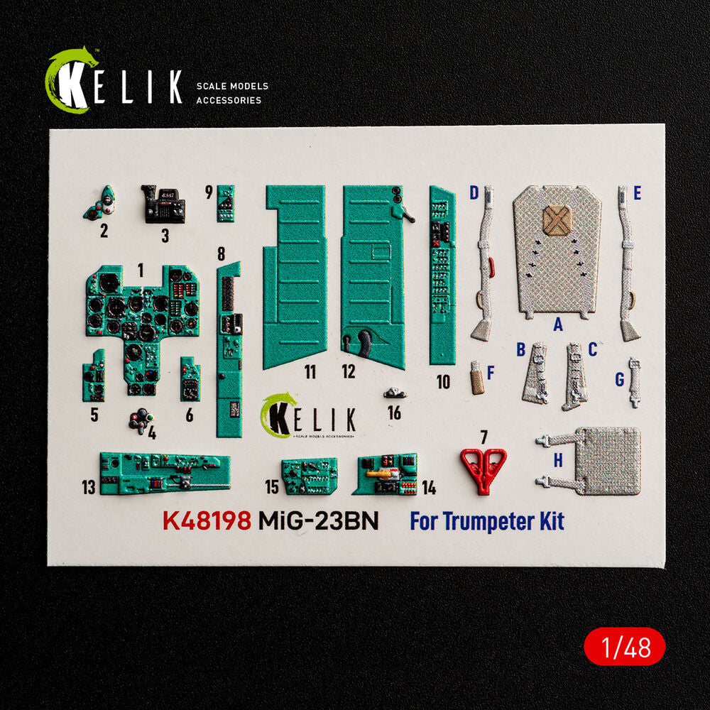 MiG-23BN - interior 3D decals for Trumpeter