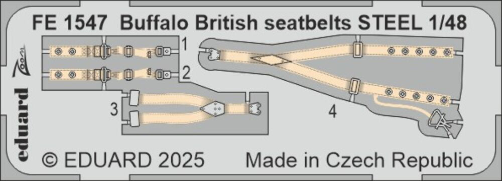 Buffalo British seatbelts STEEL  TAMIYA