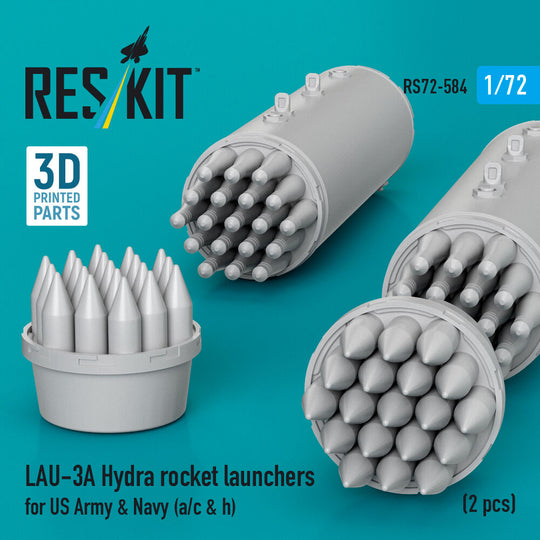 LAU-3A Hydra rocket launchers for US Army & Navy (a/c & h) (2pcs) (3D Printed)