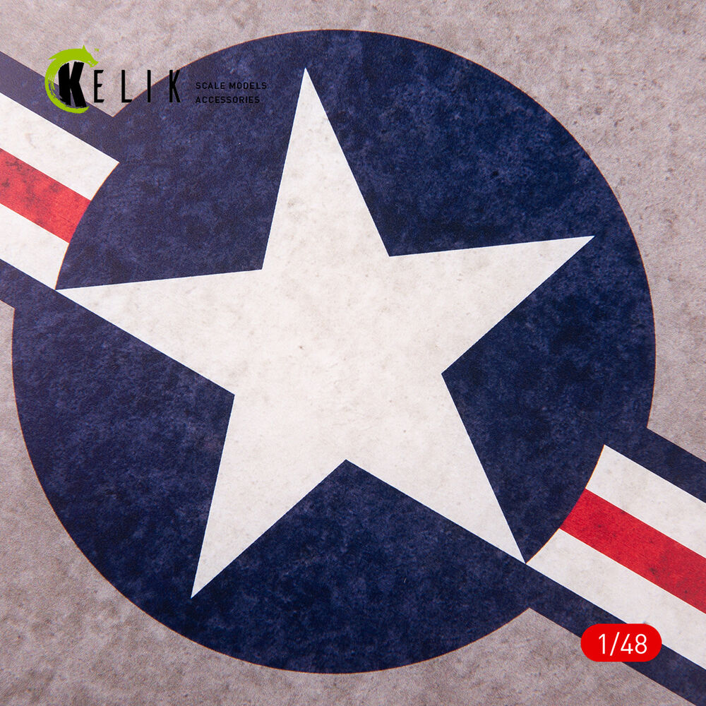 US Roundel - Acrylic 3 mm (240 x 240 mm) (190g) (1/72 - 1/48)