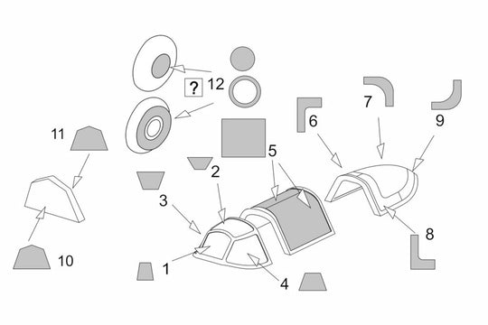 Yak-1b Vacu Canopy masks (Brengun kit)