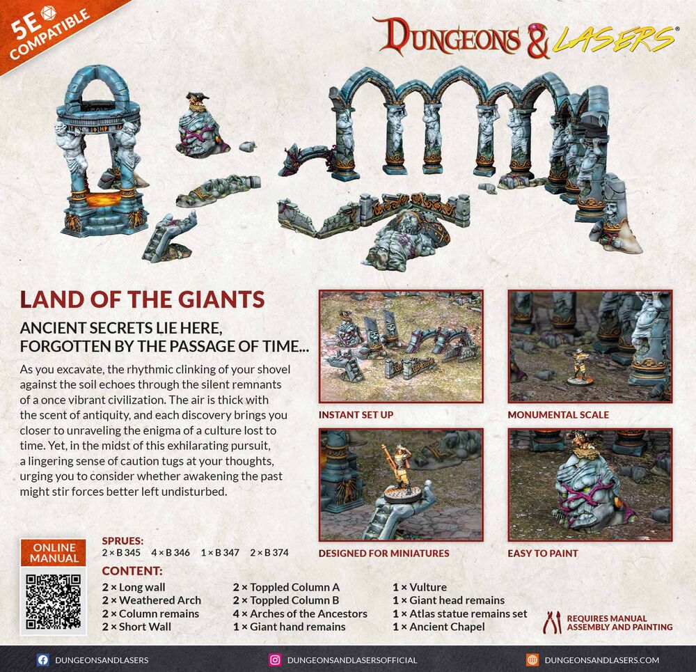 Dungeons & Lasers Starter Set: LAND OF THE GIANTS
