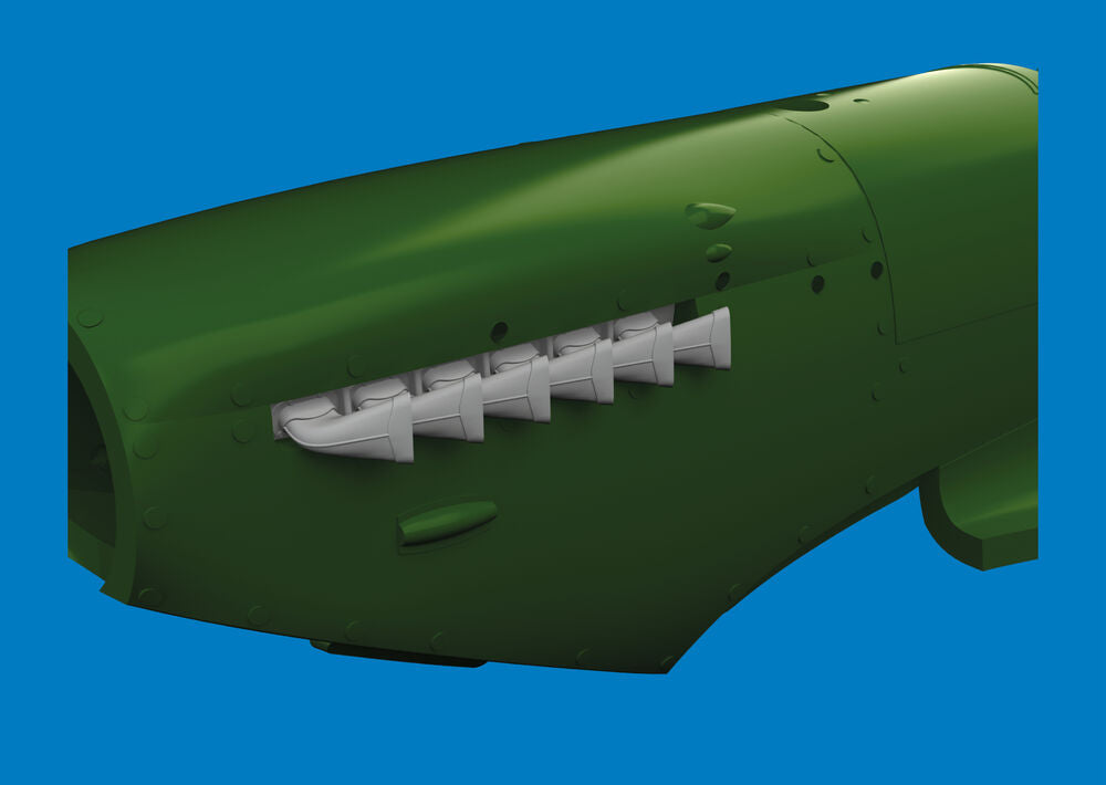 Spitfire Mk.V six-stacks exhaust fishtail PRINT for Eduard