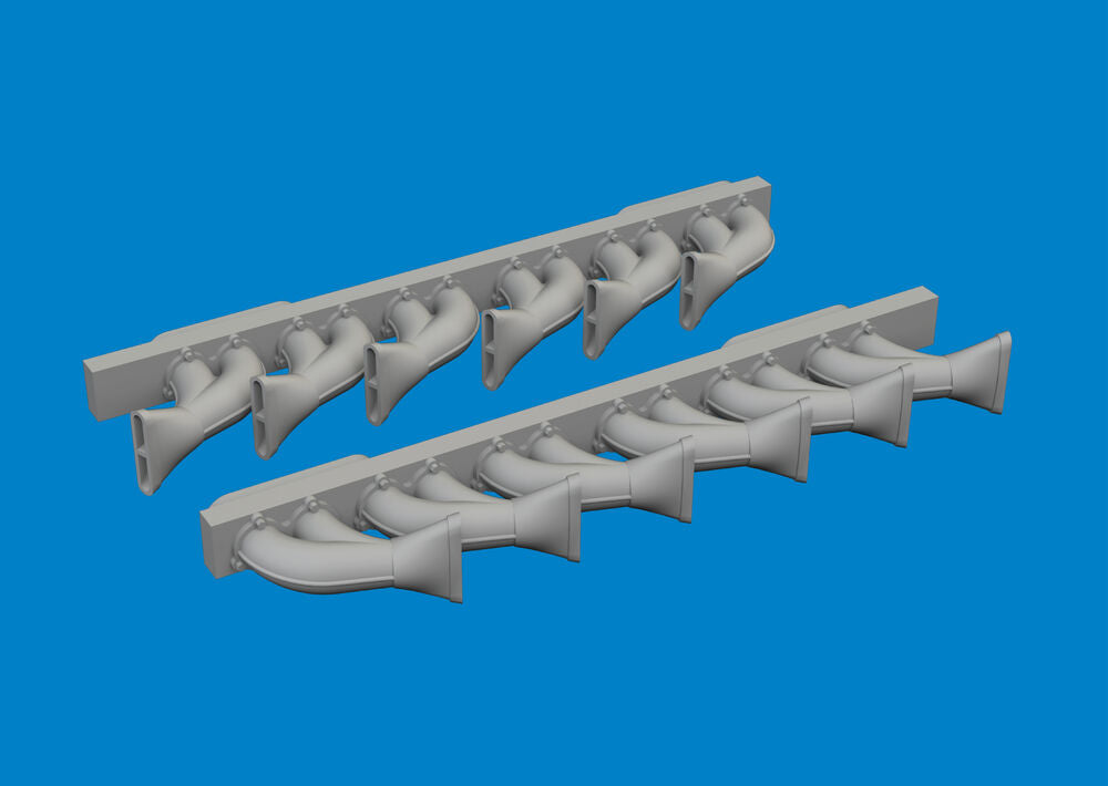 P-39 exhaust stacks fishtail PRINT