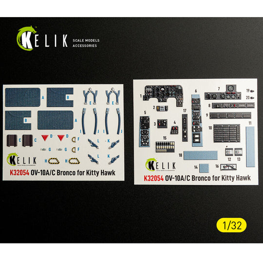 OV-10A/C Bronco - interior 3D decals for Kitty Hawk/Zimi models kit