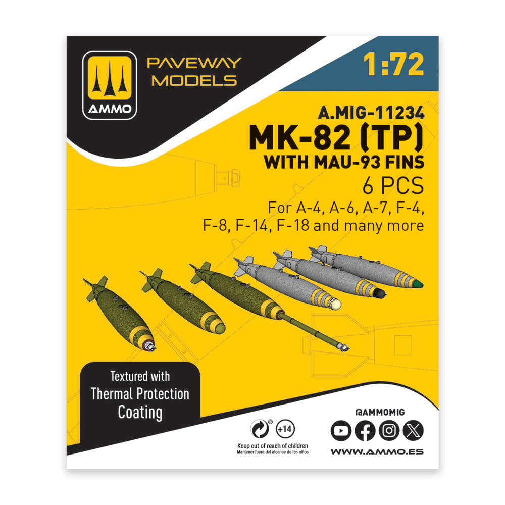 MK-82 with thermal protection and MAU-93 fin (6 pcs)
