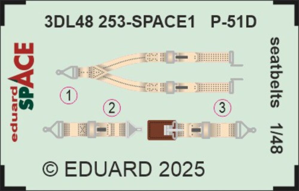 P-51D seatbelts SPACE 1/48 for Eduard
