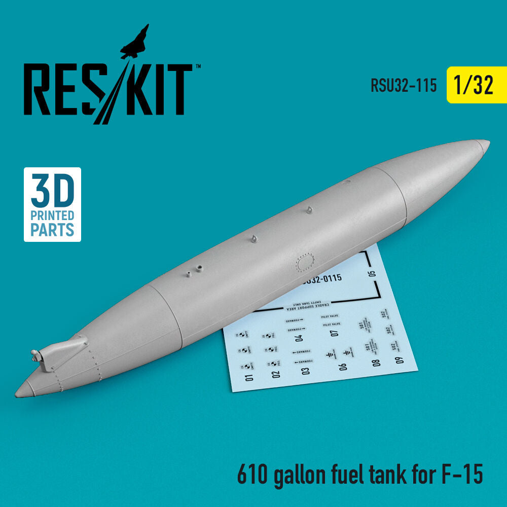 610 gallon fuel tank for F-15 (1 pcs) (3D Printed)