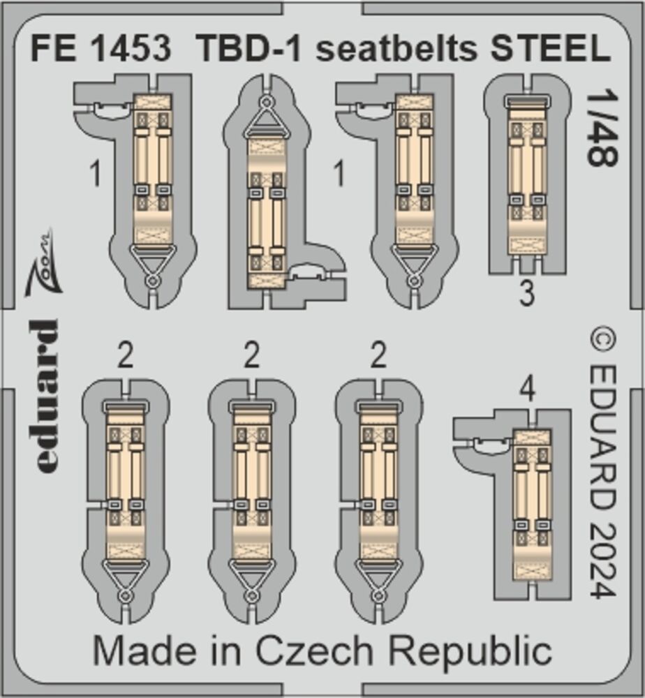 TBD-1 seatbelts STEEL  HOBBY BOSS