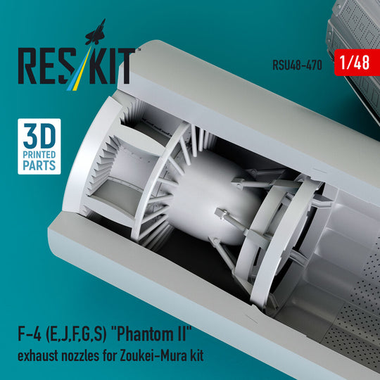F-4 (E, J, F, G, S) Phantom II exhaust nozzles for Zoukei-Mura kit (3D Printed)
