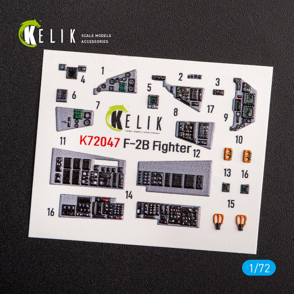 JASDF F-2B Fighter interior 3D decals for FineMolds kit