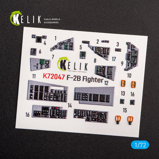 JASDF F-2B Fighter interior 3D decals for FineMolds kit