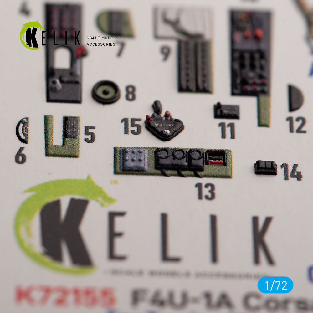 F4U-1A Corsair - interior 3D decals for Tamiya kit