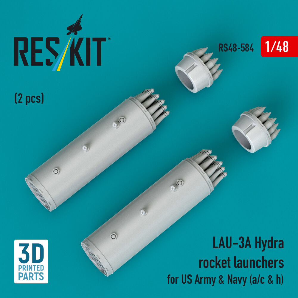 LAU-3A Hydra rocket launchers for US Army & Navy (a/c & h) (2pcs) (3D Printed)