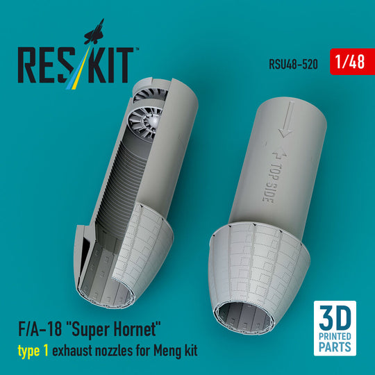 F/A-18 Super Hornet type 1 exhaust nozzles for Meng kit (3D Printed)
