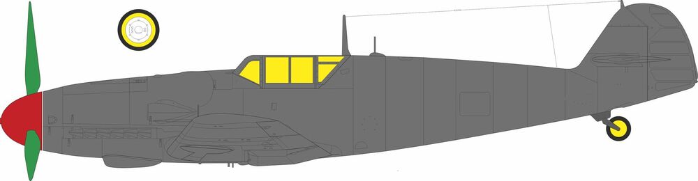 Bf 109G-6 late framed canopy Tface for Tamiya