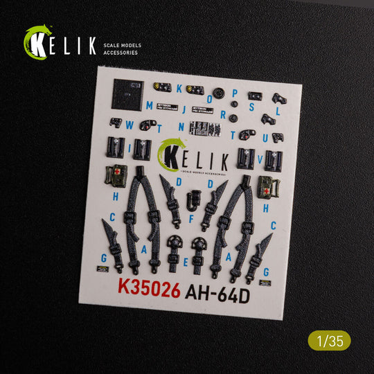 AH-64D Apache interior 3D decals for Meng kit