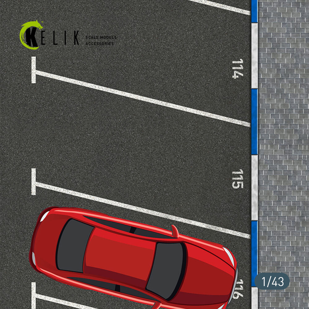 Supermarket Parking type 2 Base - Acrylic 3 mm (180 x 357 mm) (210 g) (1/43)