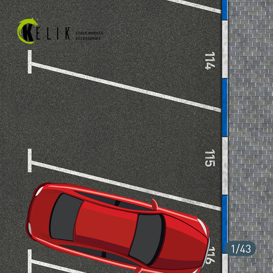 Supermarket Parking type 2 Base - Acrylic 3 mm (180 x 357 mm) (210 g) (1/43)