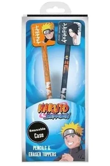 Naruto Pencils with Toppers Naruto & Sasuke