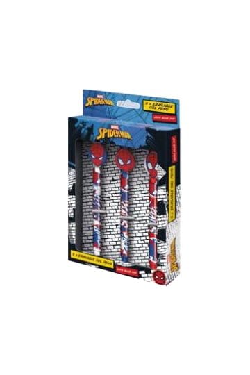 Spider-Man Erasable Gel Pen Red, White and Blue 3-Pack