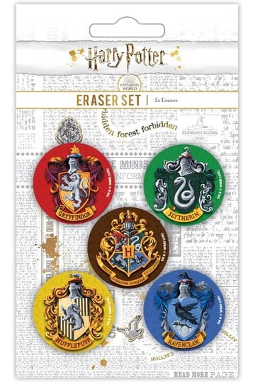 Harry Potter Eraser Set Hogwarts Crests