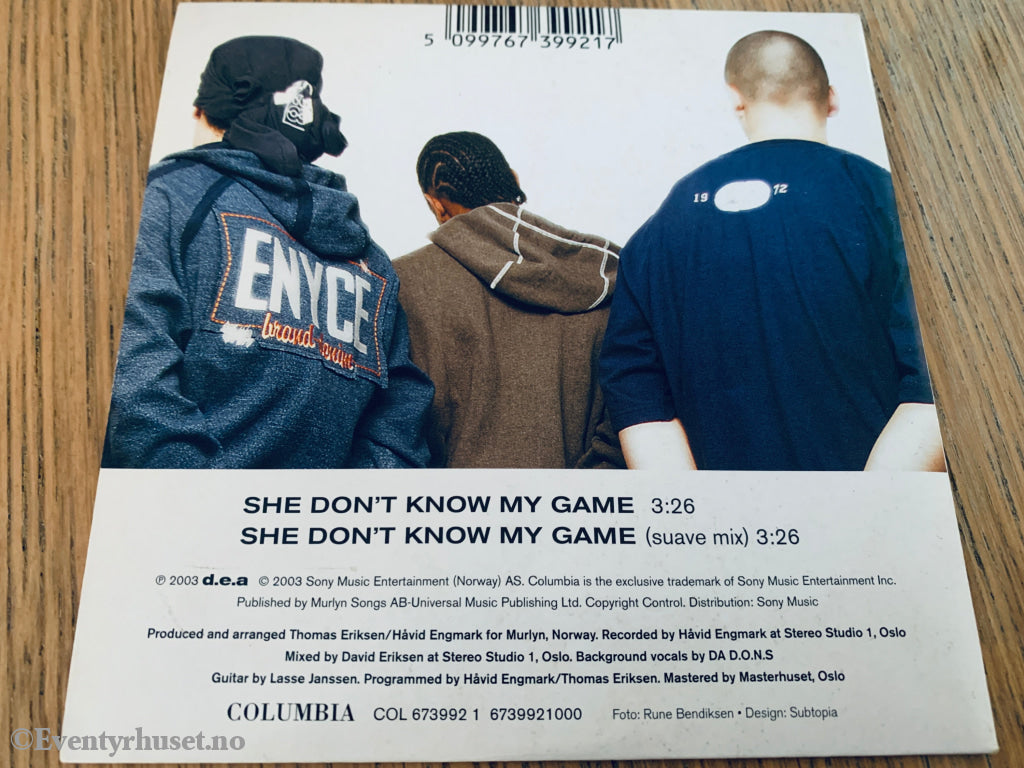 Da D.O.N.S, She Don't Know My Game, 2002, Musikk-CD.