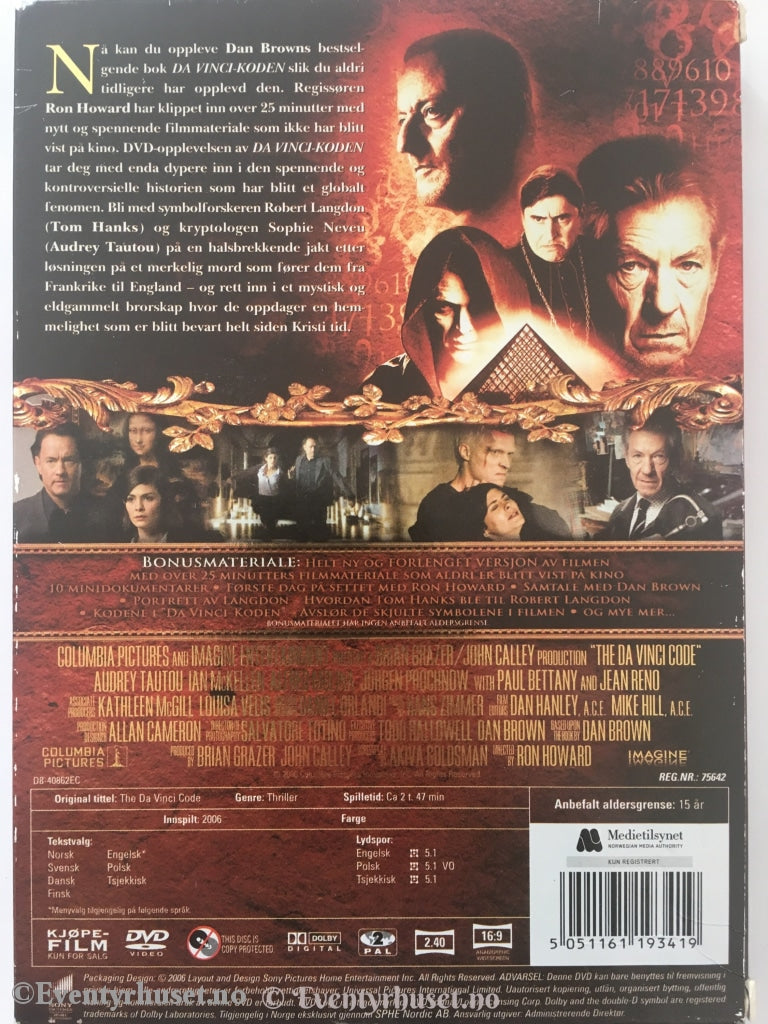 Da Vinci-Koden. Dvd. Dvd