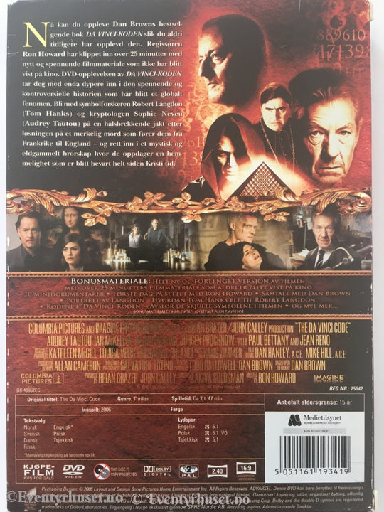 Da Vinci-Koden. Dvd. Dvd