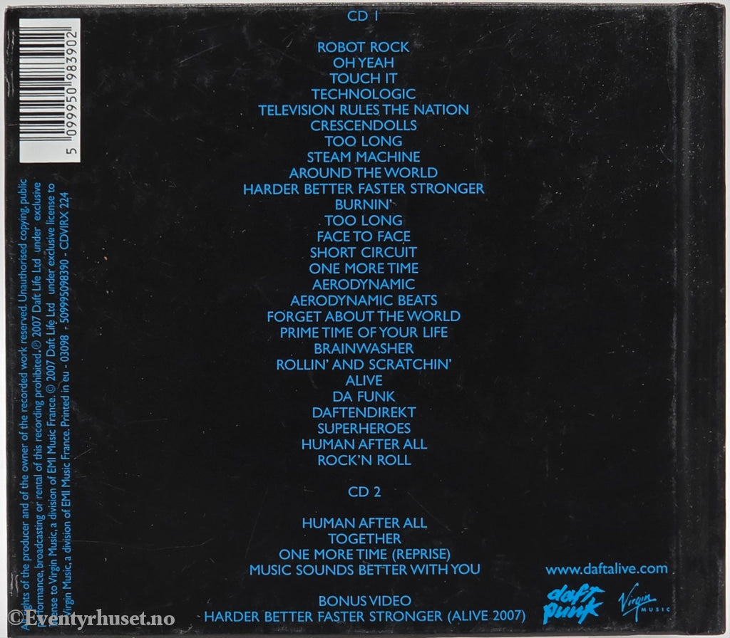Daft Punk, 2007, Alive 2007, Musikk-CD.