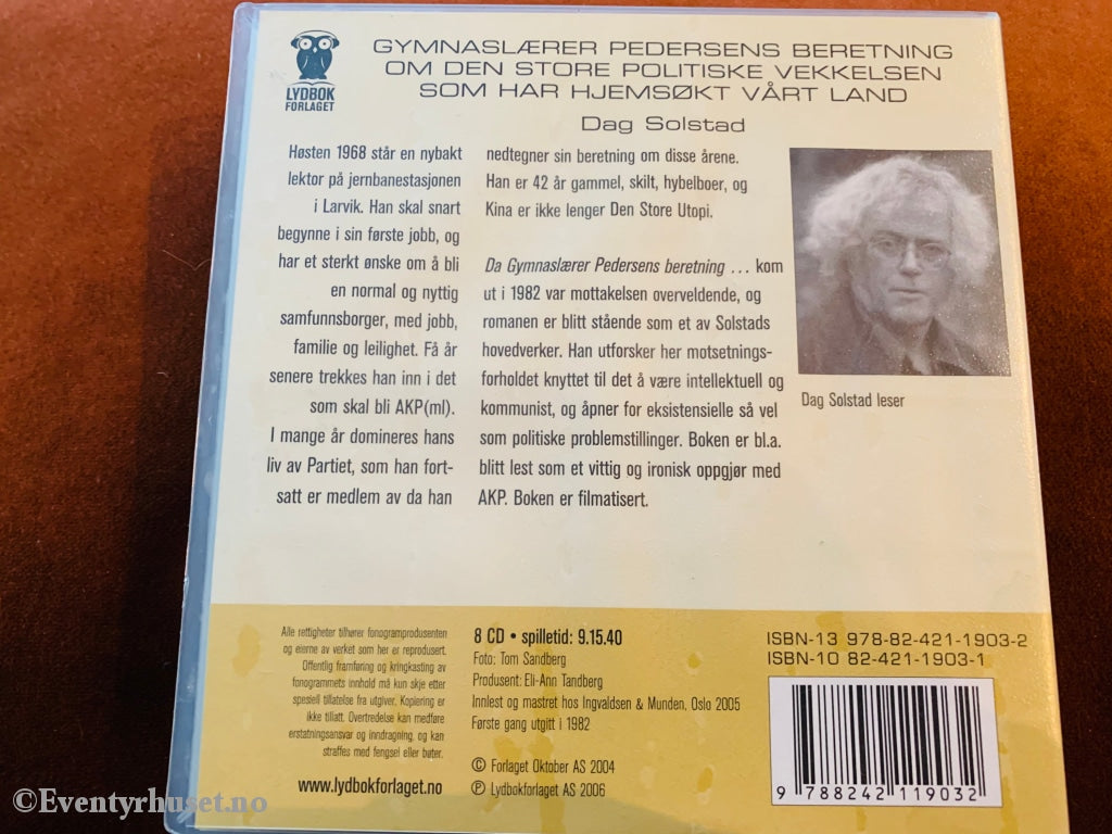 Dag Solstad. Gymnaslærer Pedersens Beretning. Lydbok På 8 Cd.