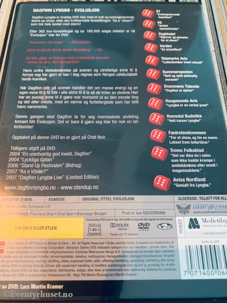 Dagfinn Lyngbø - Evolusjon. Dvd. Dvd