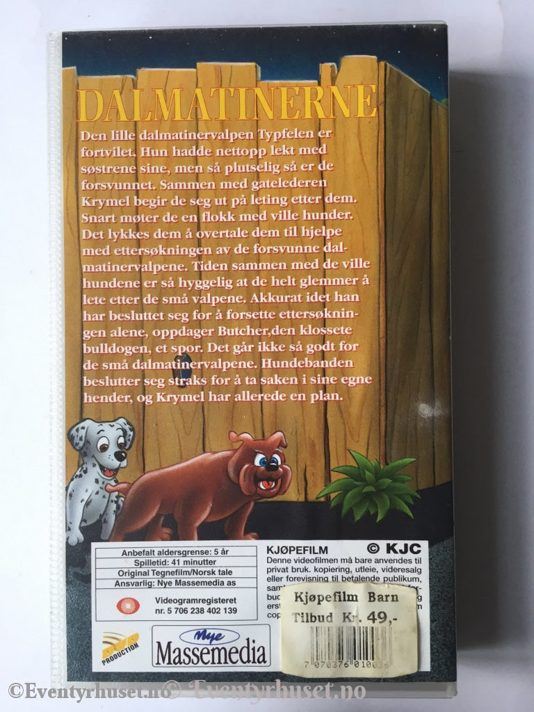 Dalmatinerne. Vhs. Vhs
