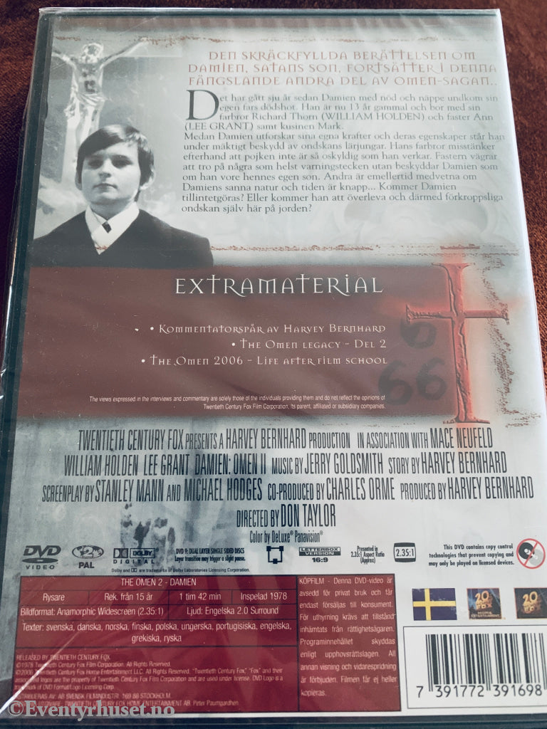 Damien Omen II. DVD. Ny i plast!