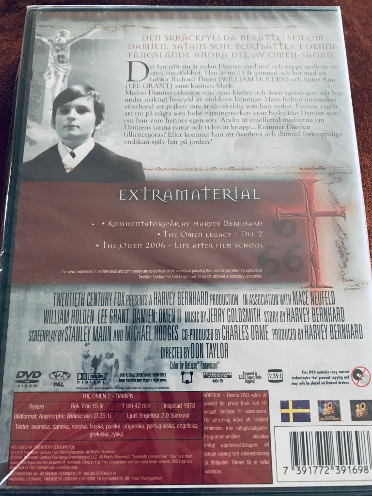 Damien Omen II. DVD. Ny i plast!