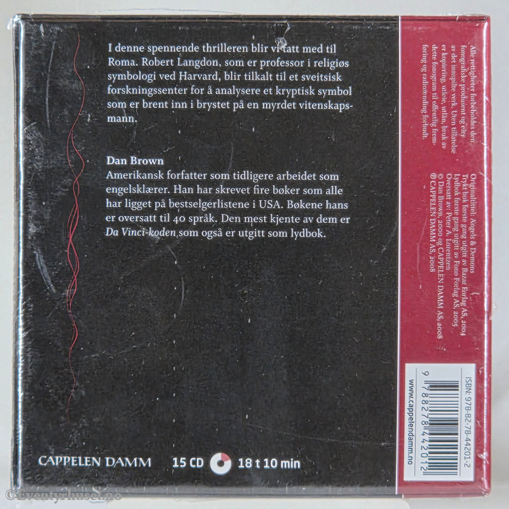 Dan Brown (2004). Engler & demoner. Lydbok på CD. Ny i plast!