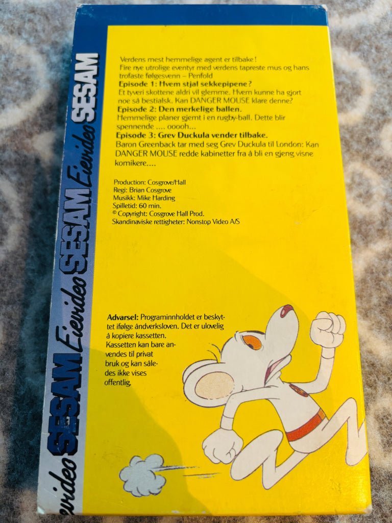 Danger Mouse 2. Danger Mouse og Grev Duckula. VHS. VHS