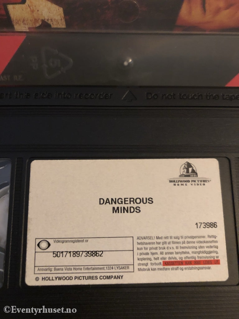 Dangerous Minds. 1995. Vhs. Vhs